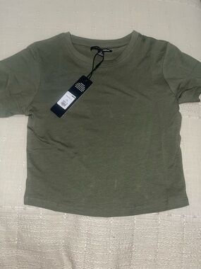Fashion Nova Olive Green Crop Top